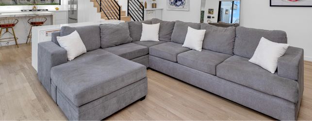 Extra Large Gray Sectional – 128" Long