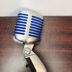 Real Shure 55SW Unidyne Dynamic "Elvis" Microphone XLR Clean Elegant Satin Chrome