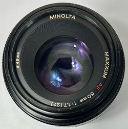 Minolta AF 50mm 1:1.7 (22) Maxxum Lens For Sony Alpha  (#1260)