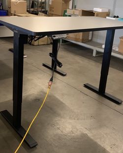 ErgoArt EN1 Large Stand Up Desk 55 Inches Whole-Piece Desk Computer Workstation Ergonomic Memory Controller Height Adjustable Standing Desk