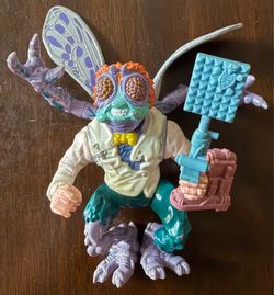TEENAGE MUTANT NINJA TURTLES Playmates BAXTER STOCKMAN Wings + Swatter 1988 VTG
