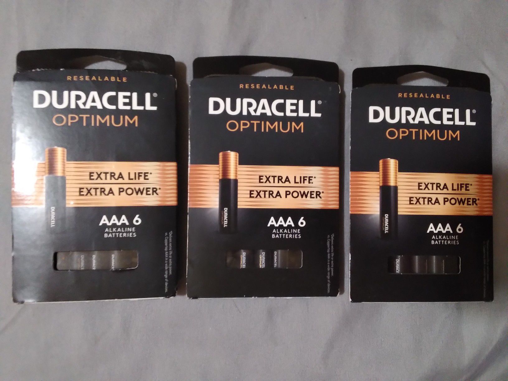 Duracell Optimum AAA batteries