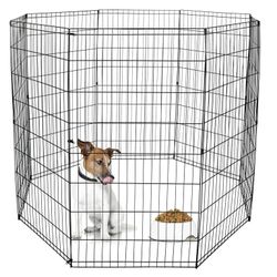  48'' Height Large Pet Playpen 8 Folding Panel Metal Exercise Dog Fence