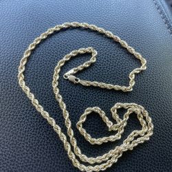 10k Gold Hollow Rope Chain 