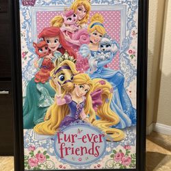 ✨ Disney Palace Pets “Fur-ever Friends” Framed Wall Art – 26” x 38” ✨