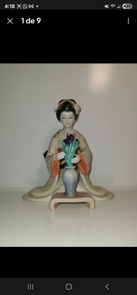The Maiden of the Perfect Blossom 1984 Tokutaro Tamai Porcelain Figurine Vintage