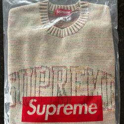 Supreme Contrast Arc Sweater - Large/Brand New