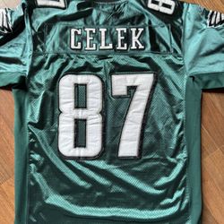 Philadelphia Eagles Brent Celek #87 Reebok On Field Jersey Green Size 48 LRG XL
