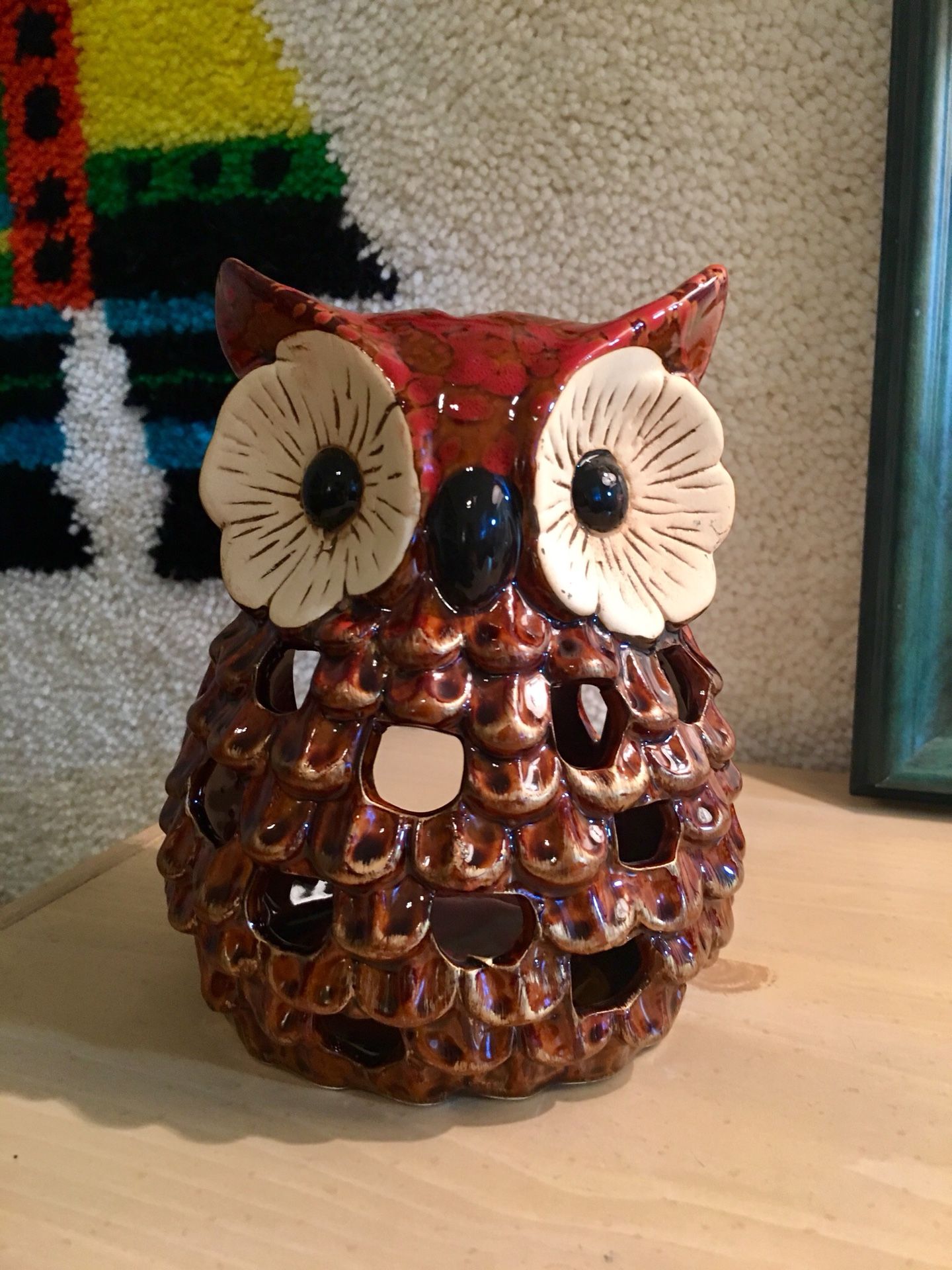 Vintage Owl Candle Holder Owl Decor Boho Chic Tea Light Holder