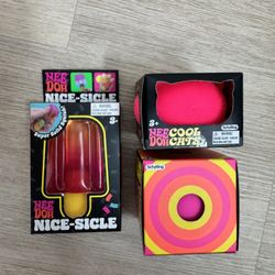 Needoh Lot Of 3 Pink 