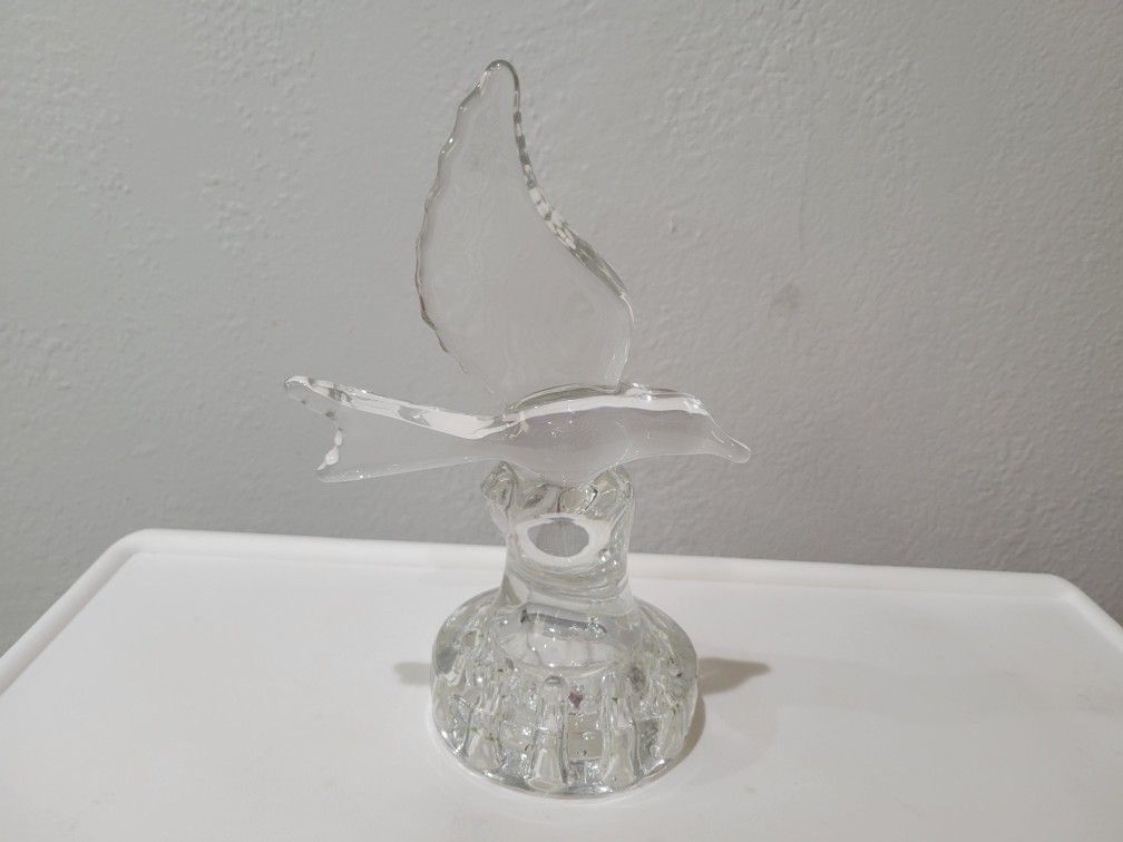 Vintage Cambridge Glass Flying Seagull Flower Frogs