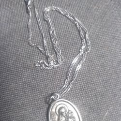 Saint  Teresa 14kGP Silver Necklace 