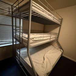 Triple Bunk Bed Frame & Mattress. 