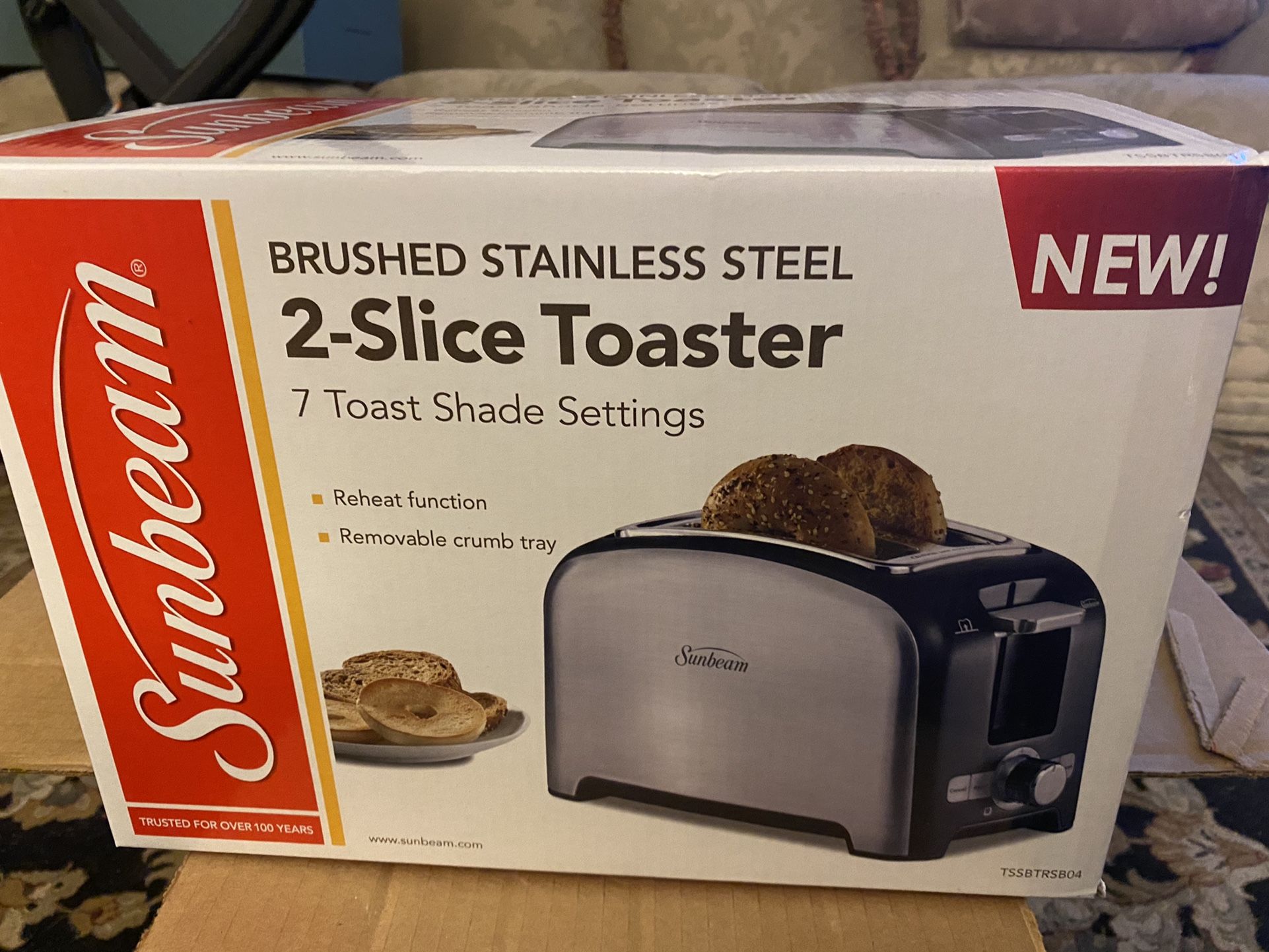 Sunbeam 2-slice Toaster Brushed Stainless Steel