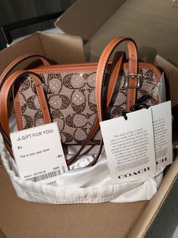 SOLD OUT  Limited Edition Coach Swing Zip Bag 20 Crystal Signature Jacquard