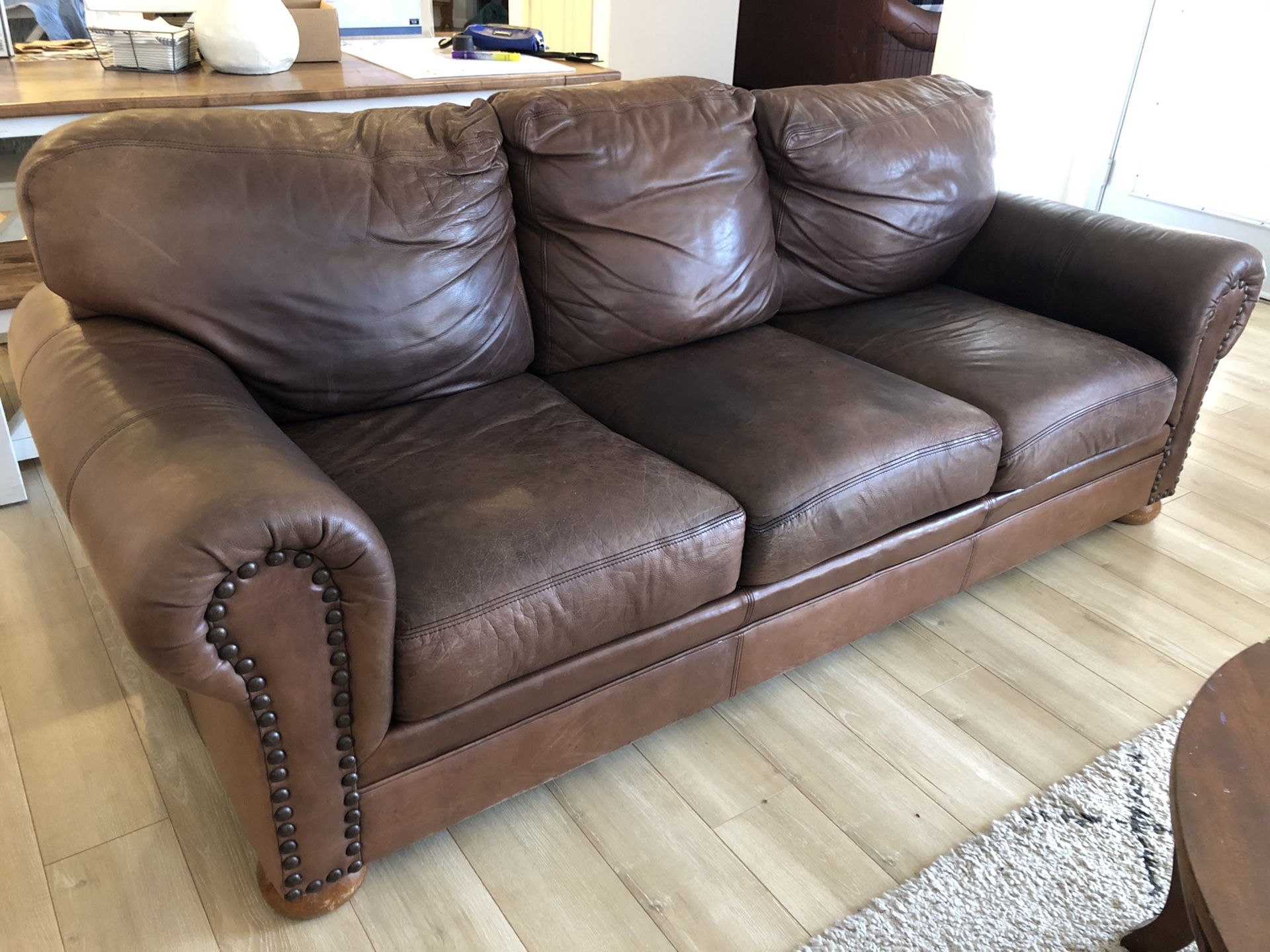 Top grain leather couch! Super soft! for Sale in Glendale, AZ OfferUp