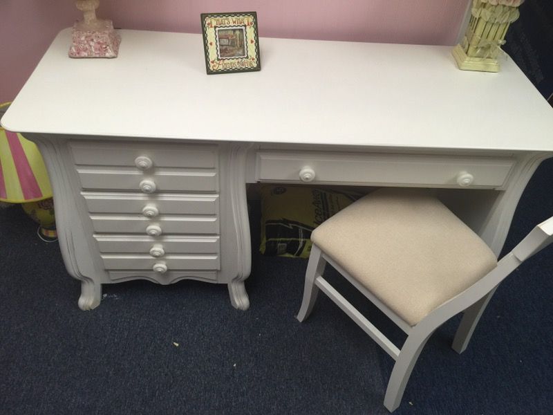 Solid wood desk and chair