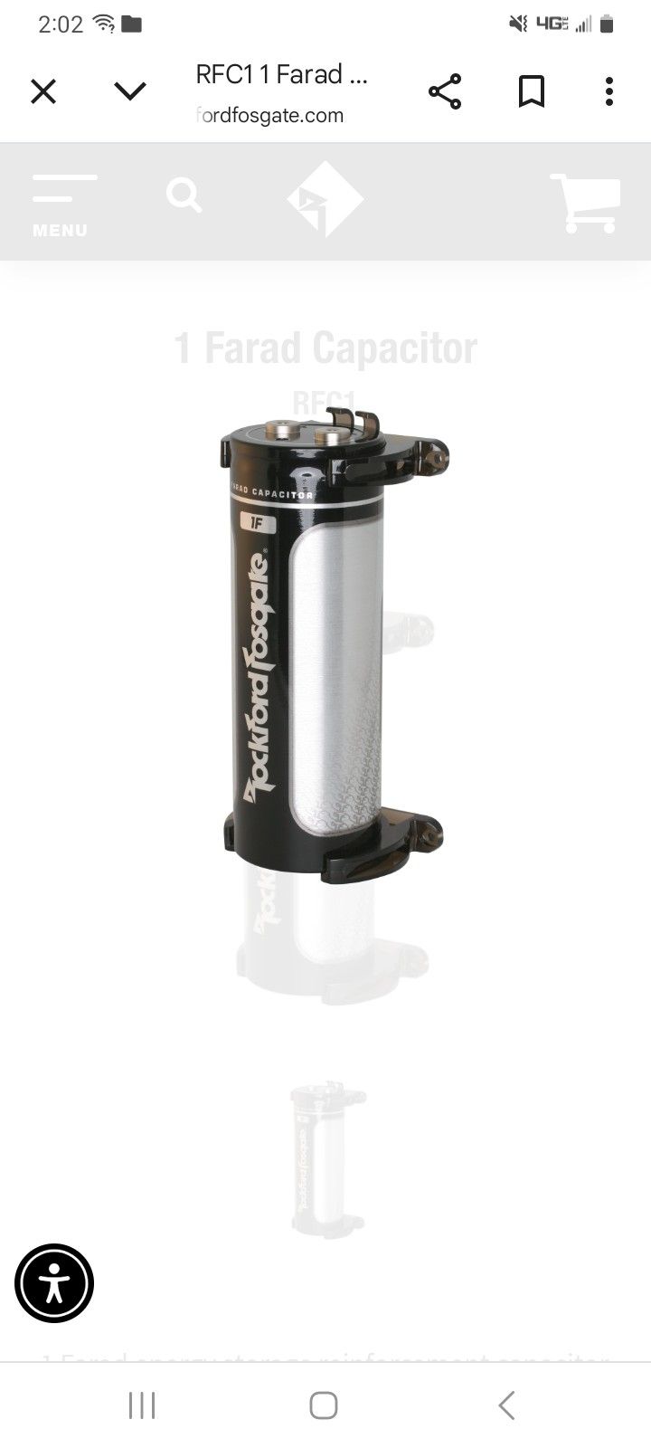 New Rockford Fosgate RFC1 1 Farad Performance Car Audio Power Capacitor Cap Amp