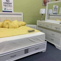 Bedroom Set Queen or King Bed Dresser Nightstand Mirror Chest Options 