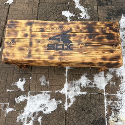 Custom wooden sox bench 