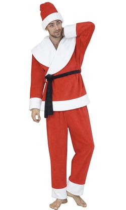 Men's Fleece Pajamas Christmas Pajamas for Men, Pajama Set and Men's Holiday Jumpsuit One-Piece Pj Set