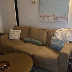 Rene Cazares Beige Couch 