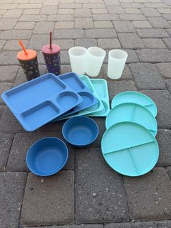 Plastic Kids Dining Set- Used, good condition