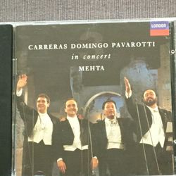 The Three Tenors In Concert original CD music excellent condition. Carreras, Domingo and Pavarotti with Zubin Mehta conducting.