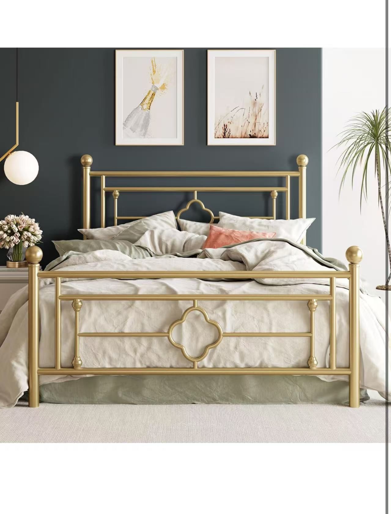 14 Inch Queen Size Metal Platform Bed Frame