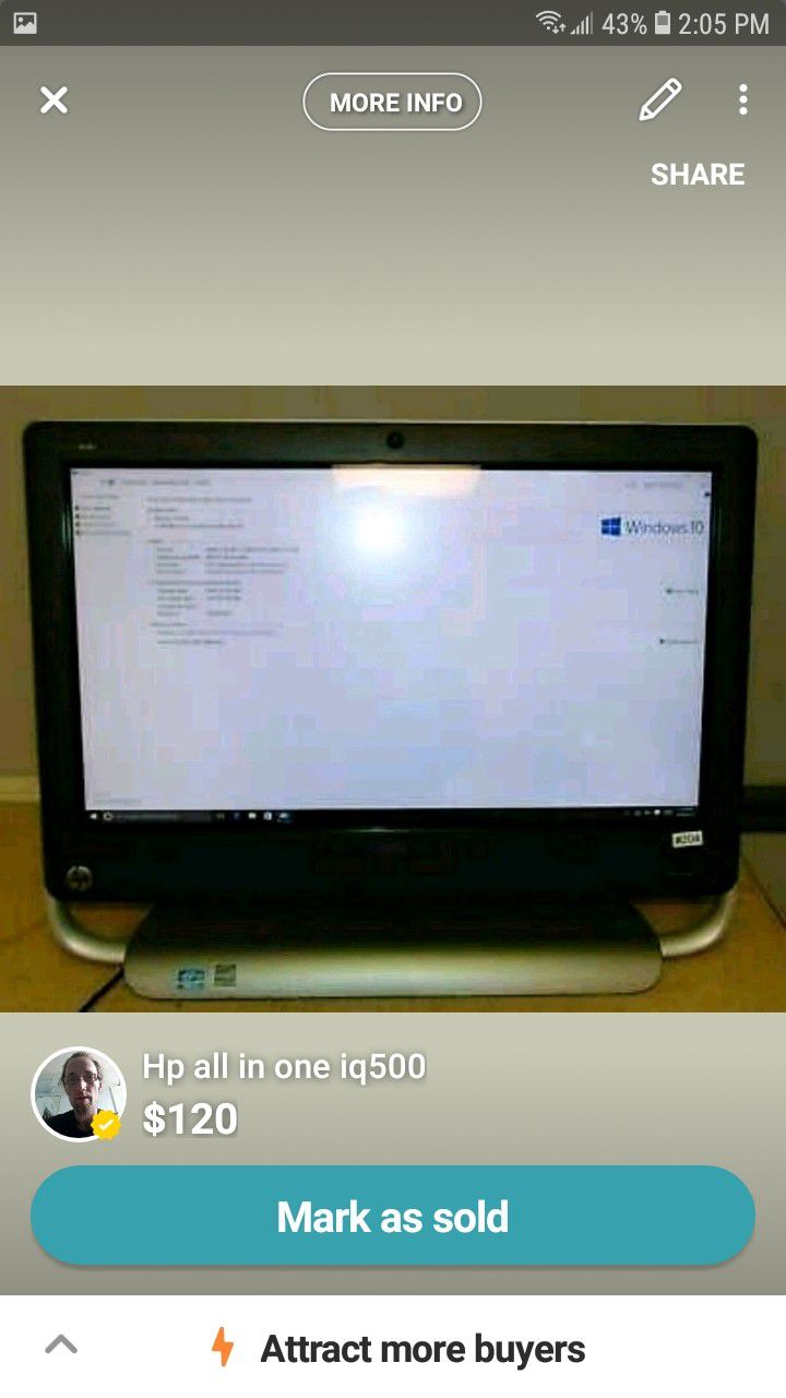 Hp all in one touch sense iq500