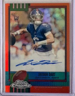 2025 TOPPS CHROME JAXSON DART AUTO ORANGE /25