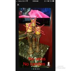3 candelabros , No Incluye Las Velas