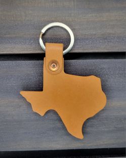 Texas Leather Keychain