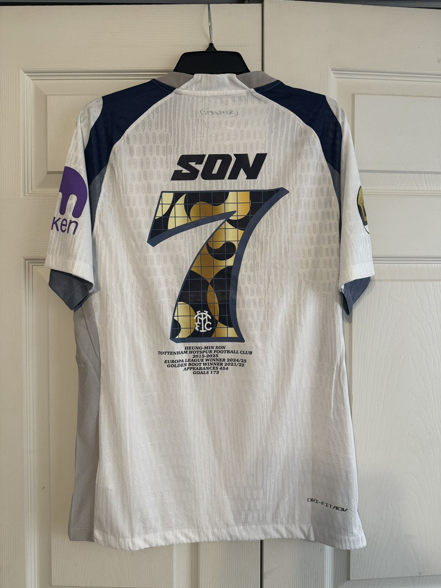 NEW SIZE L (Slim Fit), 25/26 Spurs “Son” Career Art Exclusive Home Jersey