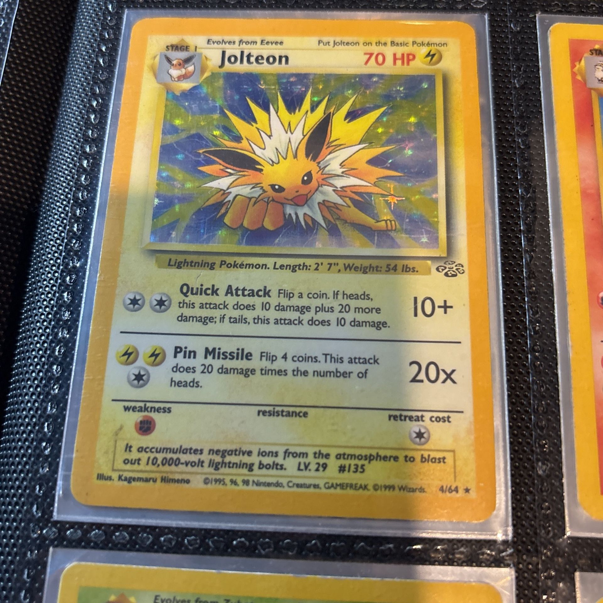 Jolteon 1995 Gem Mint Pokmon Card Jolteon 1995 Gem Mint Pokmon Card