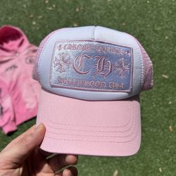Pink Chrome Trucker Hat