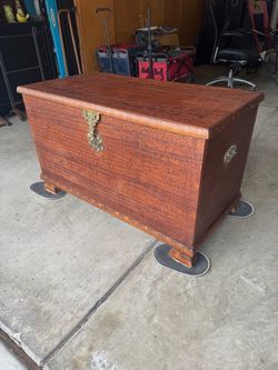 Beautiful Vintage French Carved Wood Chest