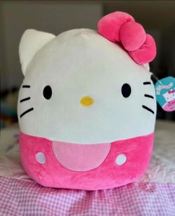 Squishmallows SANRIO HELLO KITTY PINK 14" RARE NEW Plush Toy HTF+ NWT