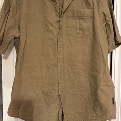 Sean John Men’s linen blend short sleeve button down shirt