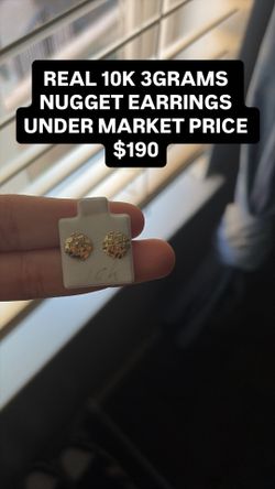 Nugget Earrings Under Market Price 10K 1.50G