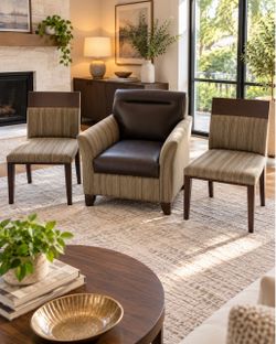 Luxury 3-Piece Accent Chair Set – Elegant Upholstered Seating