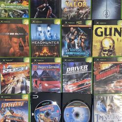 Original Xbox games and accessories $5 and up. Message for individual prices.