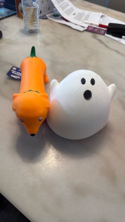 Halloween Squishy Toy Set – Ghost and Pumpkin Dog