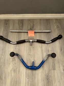 Gym cable attachment bars