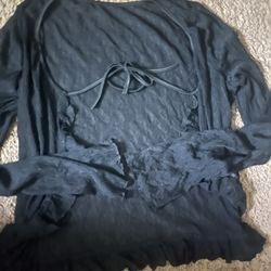Black See Through Cover Up