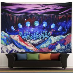 Large Psychedelic Mountain Tapestry