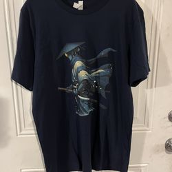 Men’s Anime Graphic Tee Dk. Blue Color Sz. L