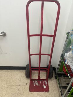 Red hand truck
