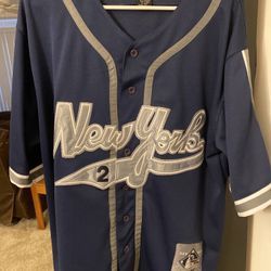 First Team Apparel - Raw Blue New York Baseball Jersey - Vintage Classics