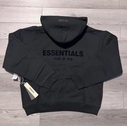 🖤 Fear of God Essentials Hoodie – Black – L